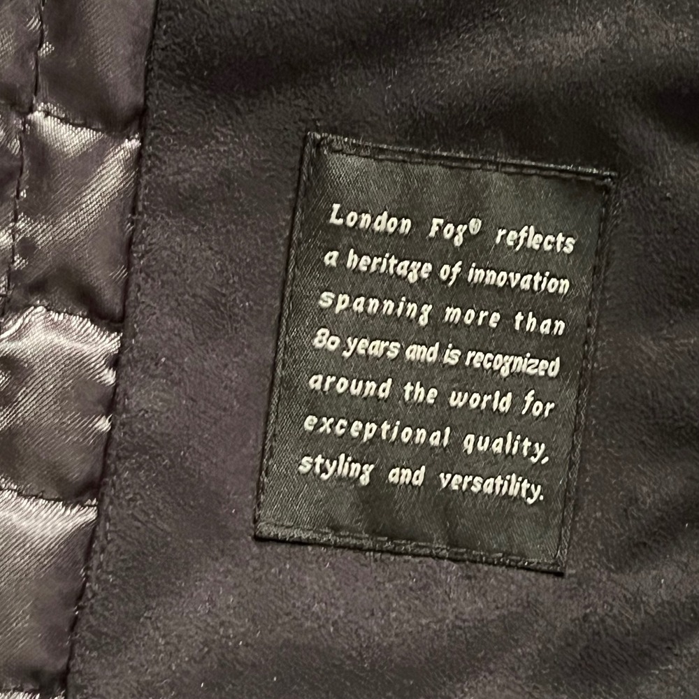 London Fog Limited Edition Black All Weather Faux Suede Quilted Jacket Women 1X - Picture 14 of 16